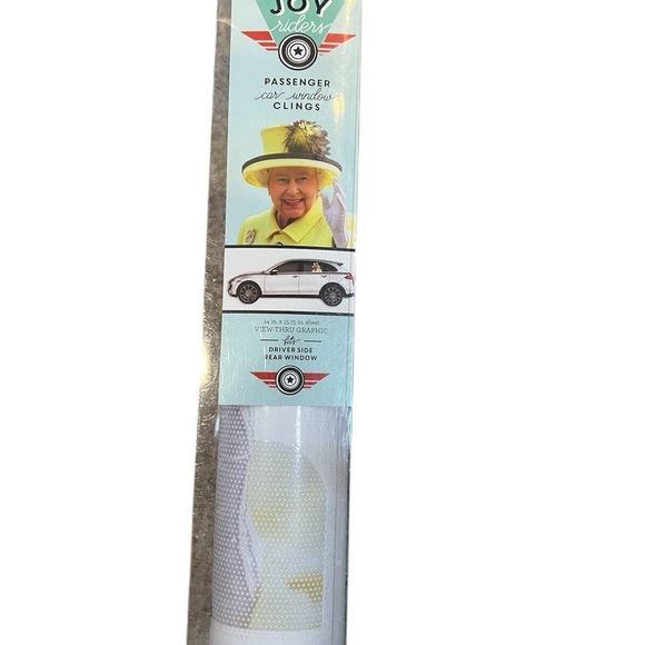 Joy Riders Passenger Car Window Clings Queen Elizabeth, Driver Side Rear Window - Picture 1 of 2